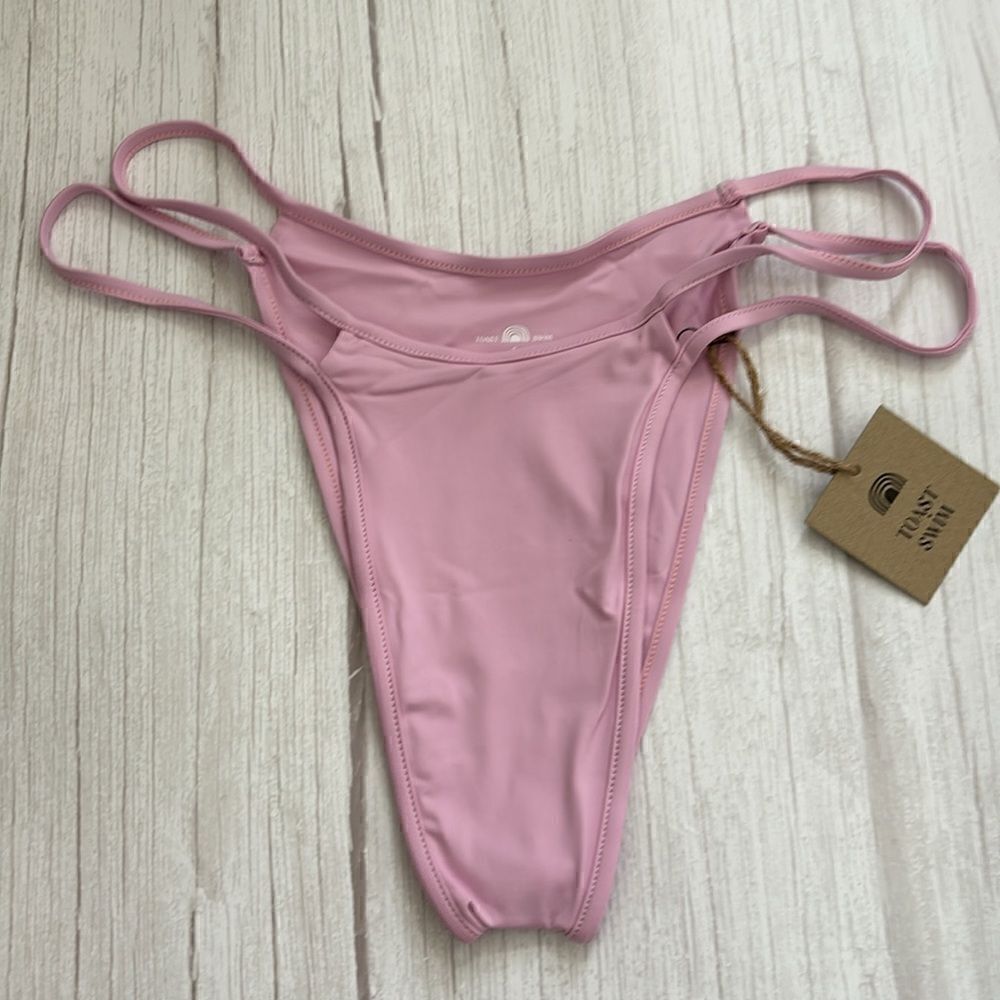 Toast Swim Signature Open Side Bikini Bottom in Pink Lavender - Picture 3 of 7
